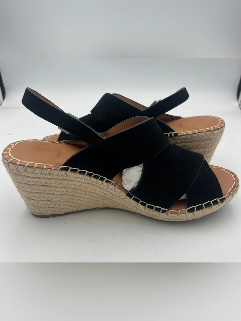 Gentle Souls/Kenneth Cole Espadrille Wedge Sandals Suede Straps Women’s US 9.5M